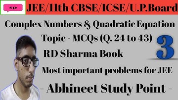 #abhineetstudypoint | #studypoint1010 Math Class 11th | Math Chapter-13 | MCQs (Part-3)(Q.24 - 43) |