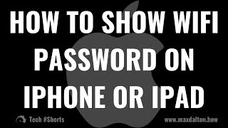 How to Show Wifi Password on iPhone or iPad: #shorts #techtips #iphonetips screenshot 4