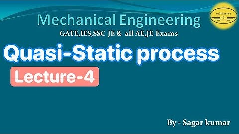 Non-Quasi static, Quasi Static process || Thermodynamics