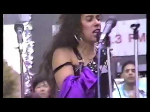 Cyre performs at the Atlantic Antic Bkyln / Eddie Rivera of RPBC with Z-100 FM NYC Circa: 1988