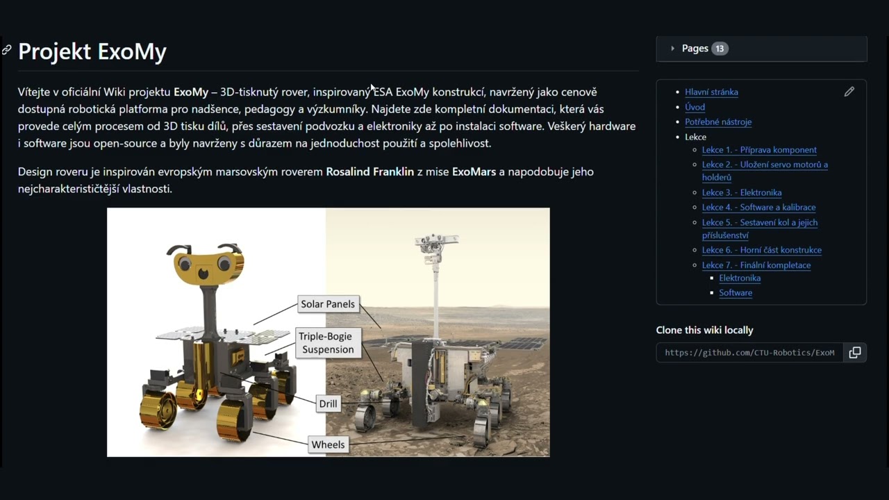 Postav si vesmírný rover ExoMy – 1. část