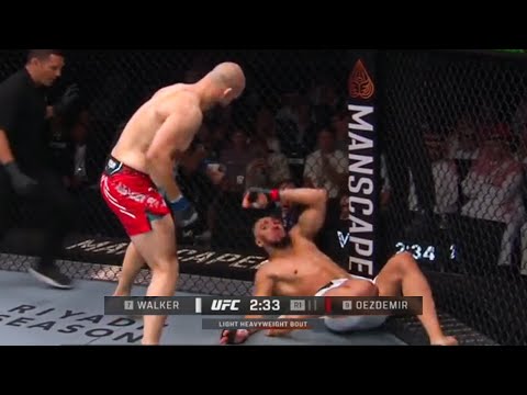 Johnny Walker vs Volkan Oezdemir fight footage