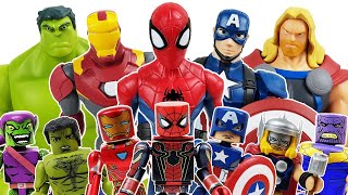 Avengers Minimates Go~! Thor, Hulk, Spider-Man, Iron Man, Captain America, Thanos