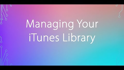 Managing Your iTunes Library  (2024-2025)