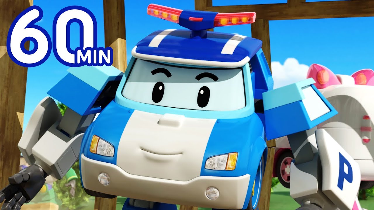 1 Heure de Robocar POLI | Un Jour Pluvieux | Compilation Clip | Robocar