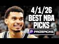 PRIZEPICKS TODAY NBA WEDNESDAY 4/1/26 - FREE PICKS! (4-0 SWEEP!)  - BEST PLAYER PROPS - NBA TODAY