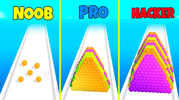 Marble Slider - NOOB vs PRO vs HACKER | Max Level of Collect Balls