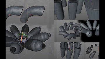 Using Null, Array, Bend Effects in Cinema 4d Tutorial