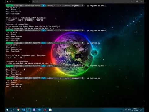 CS50 AI with Python. Lecture 0. Degrees.