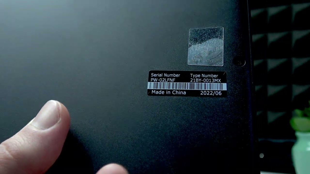 LENOVO ThinkPad X13s – How to Check Serial Number - YouTube