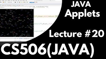 CS506 Short Lecture 20 | Applet | JAVA | Coding | VU | M Taimoor Ameen
