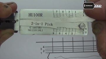 Demo operation video of Lishi tool HU100R  2-in-1 Auto Pick and Decoder