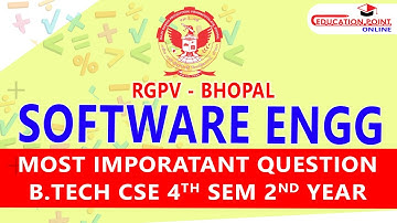 RGPV Software Engineering  Most Important Questions B.Tech Cse 4th Sem 2nd Year