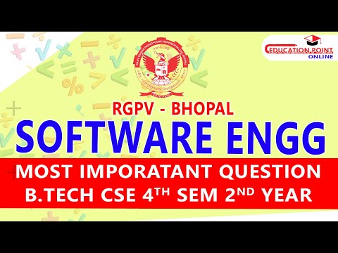 RGPV Software Engineering  Most Important Questions B.Tech Cse 4th Sem 2nd Year
