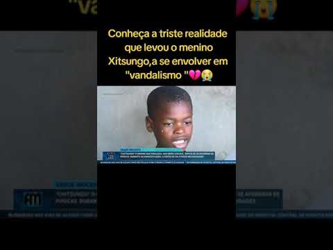 O menino "chitsungo" que viralizou nas redes sociais ao afirmar que participou do saque a um armazém