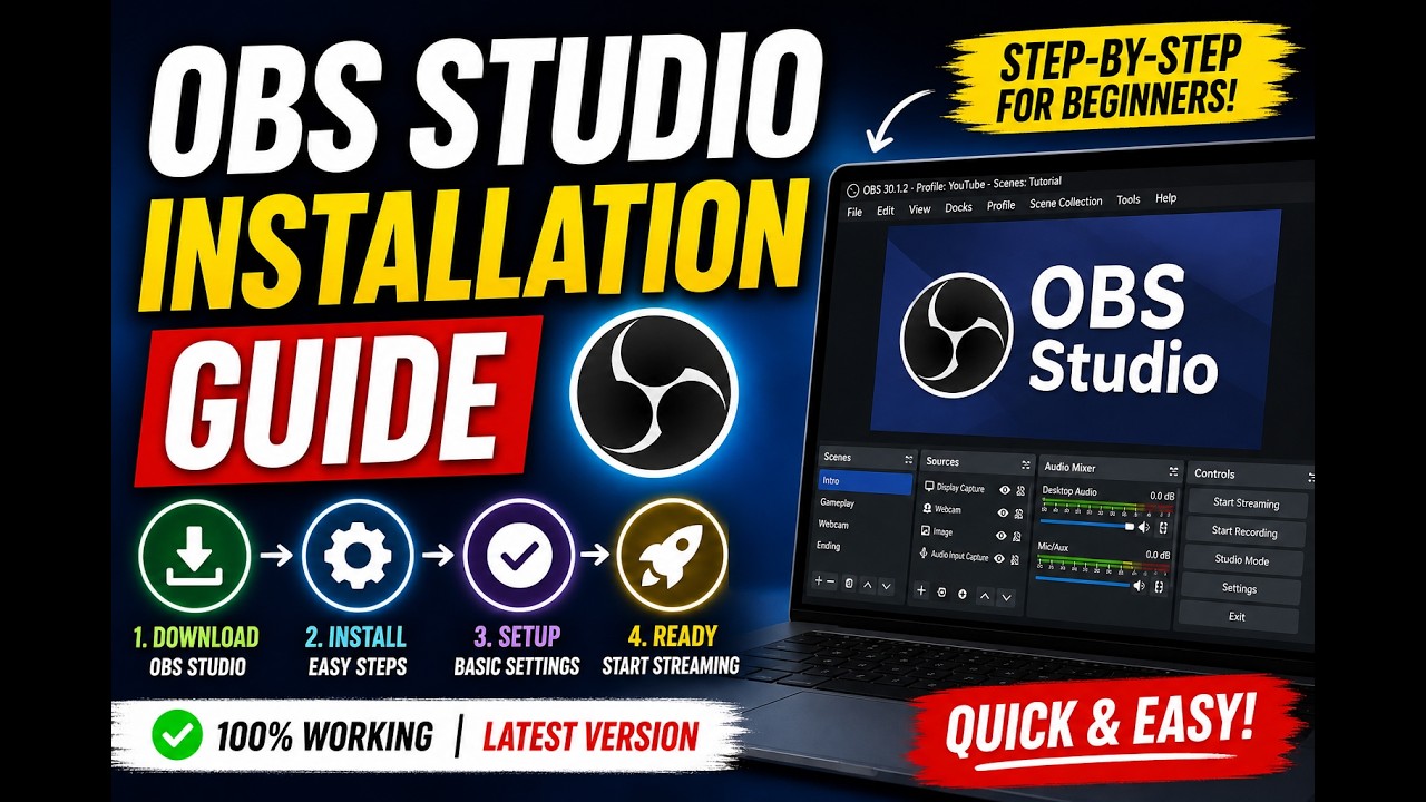 How to Install OBS Studio on Windows (Easy Guide) - YouTube