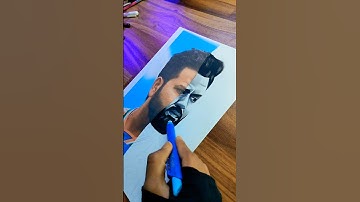 🔥💯Rohit Sharma drawing🏏 with#shots #video.@BittuArtist2.O🥰