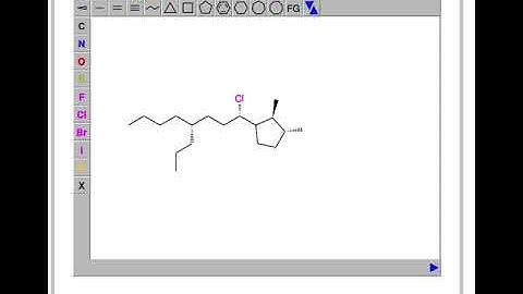 Drawing stereochemistry with structure editor SMILES format