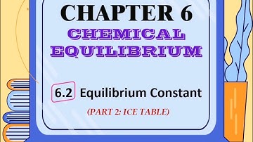 CHAPTER 6.2 EQUILIBRIUM CONSTANT (PART 2 - ICE TABLE)