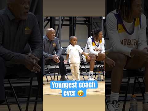 Lil man already got the coach walk and everything 😭 (via 252mixtapes/IG) #shorts #basketball #kids