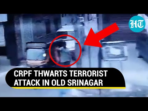Pistol-borne Terrorist Fires At CRPF Vehicle In Old Srinagar; Day 7 Of Anantnag Encounter | Watch