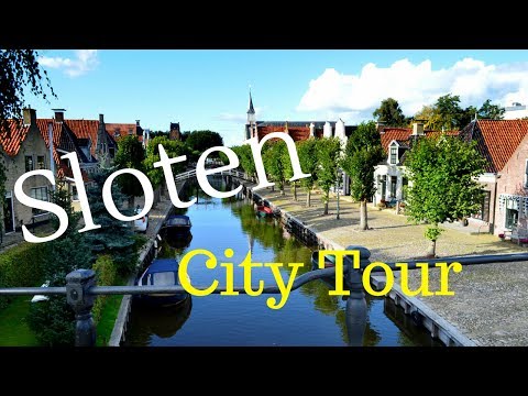Sloten (Sleat) Friesland (Fryslân), The Netherlands.. (City Tour) GoPro