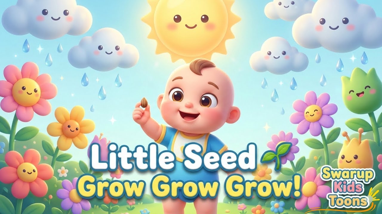 Little Seed Grow Grow Grow 🌱 | Kids Nursery Rhyme | Learn with Fun ...