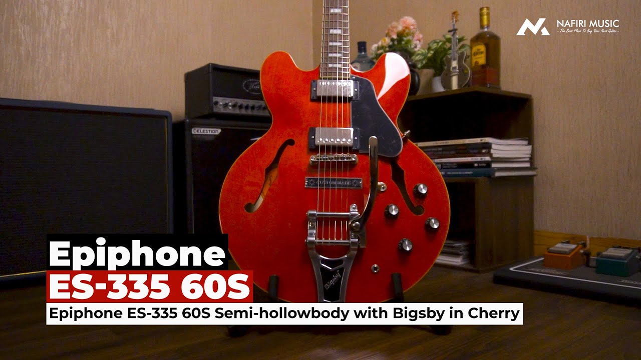 Epiphone custom shop ES-335 チェリー　ビグスビー付き Epiphone ES-335 60S Semi-Hollowbody With Bigsby in Cherry