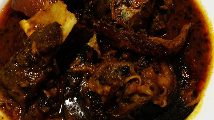 HOW TO COOK AUTHENTIC BANGA SOUP WITH POUNDED YAM 🇳🇬