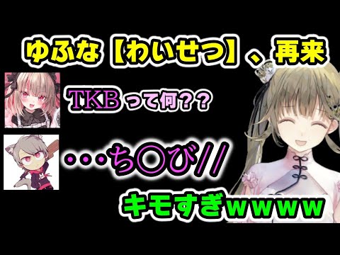 突然下ネタを言い出すゆふな【わいせつ】にドン引きするチームピンクブレイン【切り抜き/ぶいすぽっ！/英リサ/にじさんじ/魔界ノりりむ/風楽奏斗/ゆふな/V最協/ピンクブレイン】
