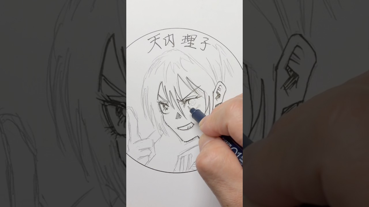 【呪術廻戦】天内理子描いてみた✒️#shorts #drawing #イラスト #jujutsukaisenseason3 #天内理子 #jujutsukaisen #呪術廻戦 #乙骨憂太