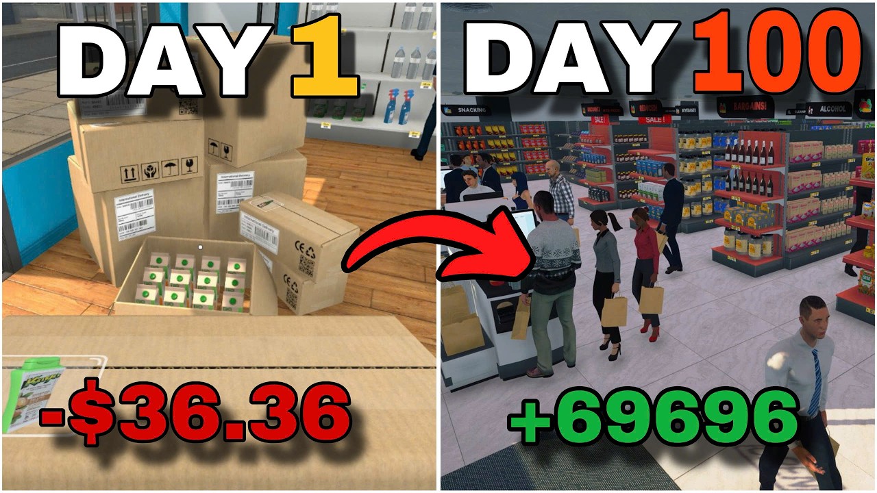 100 Ngày Xây Dựng Siêu Thị Trong Supermarket Simulator | Tập Chơi Game