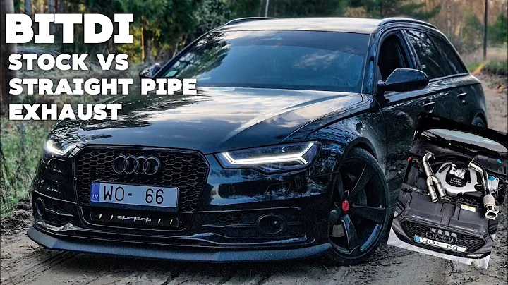 Audi 3.0BiTDI Stock vs Straight Pipe Exhaust