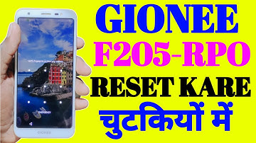 GIONEE F205 PRO Hard Reset |Pattern Unlock Factory Reset Easy  |Gionee f205 pro Reset Kaise Kare
