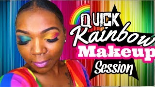 PRIDE TRIBUTE RAINBOW EYE MAKEUP TUTORIAL | Pride Tribute Rainbow Eyes Makeup Tutorial Rainbow Eyeshadow Tutorial