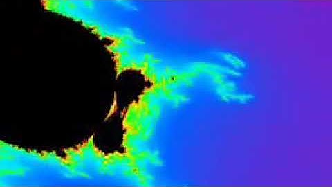 Zooming into a 2d slice of a 2nd power mandelbulb