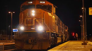 [4 locomotive lashup!] CN Train A424 Eastbound over the rail joints at Mount Pleasant GO