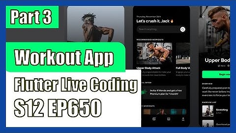 [Flutter] Flutter Live Coding EP650 (Workout Plans App Part 3)