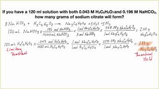 Solution Stoichiometry - Limit Excess Example