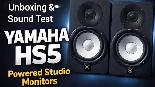 Yamaha HS5 Unboxing & Sound Test | Studio Monitors Guide