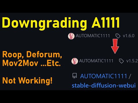 Downgrading A1111 to older versions to solver some extension problems