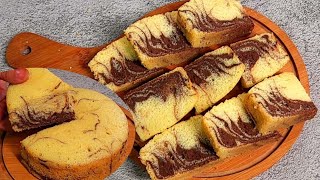 **Chocolate Marble Cake Without Oven**‼️