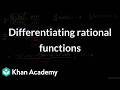Differentiating rational functions | Grade 11 | Math | NCERT | Khan Academy (IN accent)