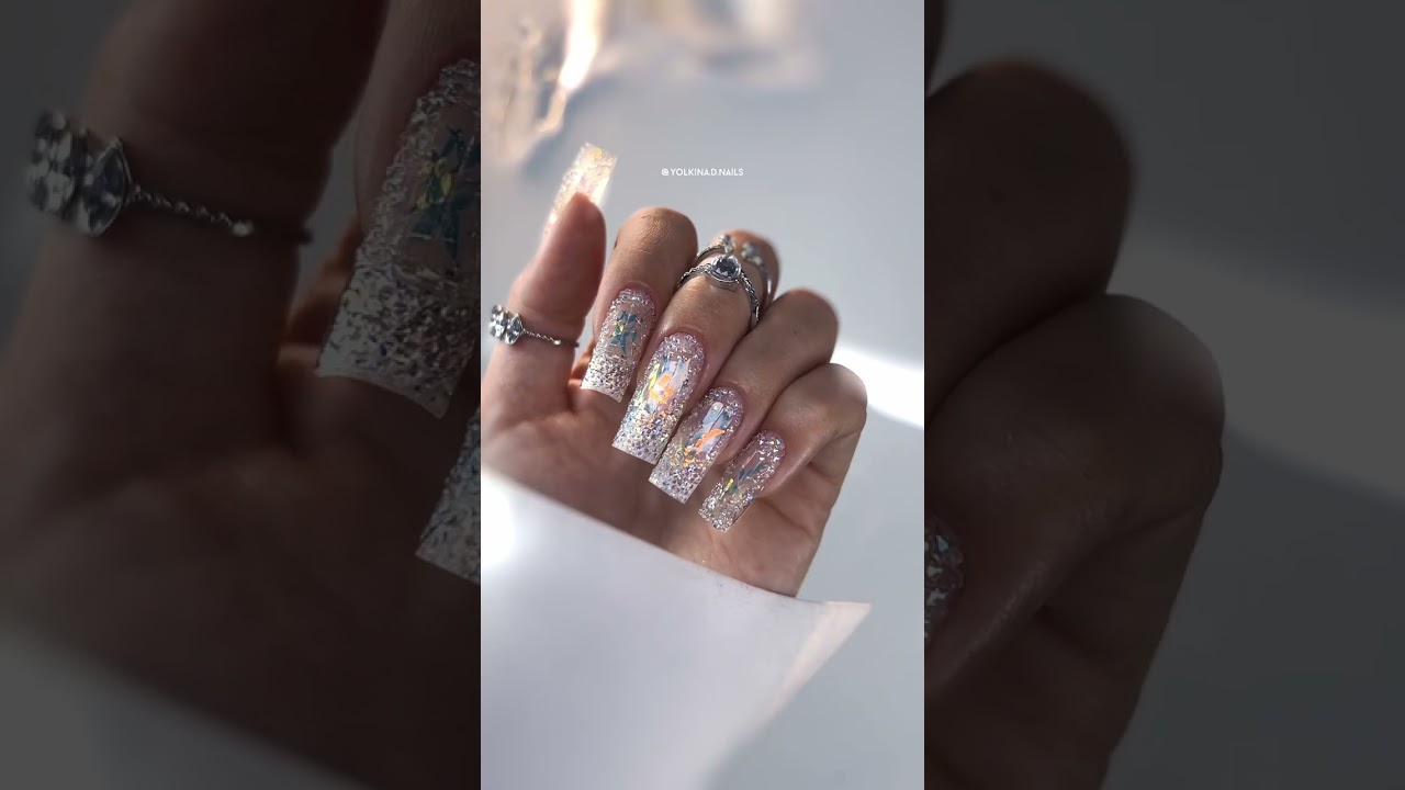 ХРУСТАЛЬНЫЕ НОГТИ | Наращивание | Мастер VS AI (нейросеть) 