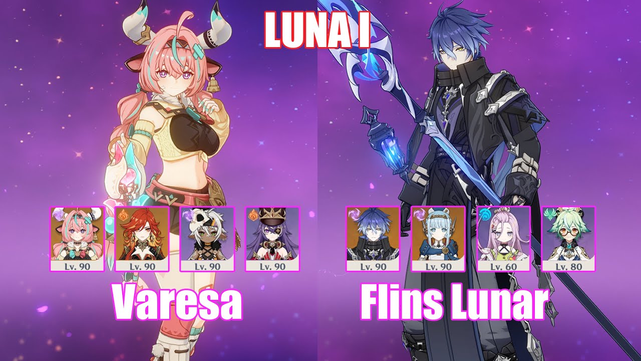 C0 Varesa Overload & C0 Flins Lunar | Luna I | Genshin Impact