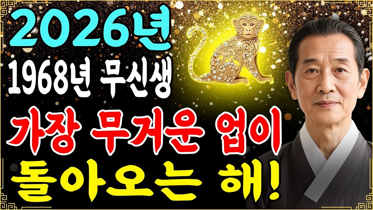 2026년 원숭이띠의 운명과 흐름. 특히 1968년 무신생은 2026년에 모든 배신의 대가를 치르게 될 것입니다!