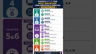 Statistics 11th Class Most Important Long Questions 2026 | 1st Year Statistics Final Plan | #stats