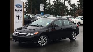 2012 Honda Civic Sdn EX-L, Heated Seats, Moonroof, Leather Review   - Island Ford