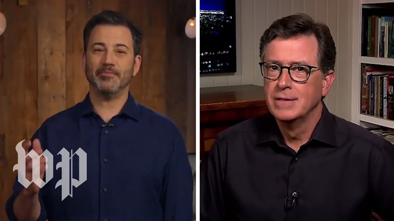 Colbert, Kimmel swing back after Trump insults many late-night hosts