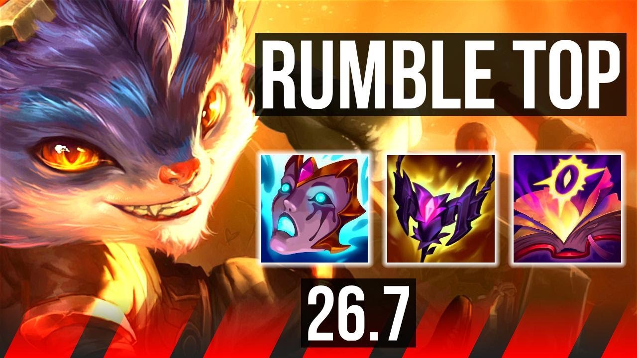 Watch Rumble carry their team against Aatrox in Korean Master! 
Learn what runes to use, what items to build, understand how to lane, teamfight, and outplay your opponents as #Rumble. 
/// #LeagueOfLegends high elo replay 
 
Thank you for watching! 
Did you learn something new? Share it in the comments! 
If you liked this video, please leave a thumbs up, if you disliked it, be sure to give me feedback in the comments. I appreciate your support! 
 
~~~| DOMISUMREPLAY |~~~ 
High elo replays for every role and champion. Improve your gameplay. Many uploads per day. 
 
~~~| WATCH MORE |~~~ 
Rumble channel: https://www.youtube.com/channel/UCKm05dBBwZW7SnatSaOToXQ?sub_confirmation=1 
 
More replays of: 
- Rumble vs Aatrox: https://www.youtube.com/playlist?list=PLzjXKz6zIJtKk9zL3wIwpX1qVz-y2a-P2 
- Rumble TOP: https://www.youtube.com/playlist?list=PLzjXKz6zIJtKDfSE28GI58HqVvdl6tKzW 
 
~~~| MATCH INFO |~~~ 
GAME TYPE: Ranked Solo/Duo 5v5 
REGION: KR 
AVERAGE RANK: Master 
SEASON: Season 2026 
PATCH: 26.7 
 
~~~| SPECTATED PLAYER |~~~ 
CHAMPION: Rumble 
SKIN: Super Galaxy Rumble 
RANK: Diamond II 
RIOT ID: THETOP # DIFF 
OP.GG: https://op.gg/summoners/kr/THETOP-DIFF 
RUNES: SORCERY - Arcane Comet, Nimbus Cloak, Absolute Focus, Scorch; RESOLVE - Bone Plating, Unflinching (Ability Haste + Adaptive Force + Health) 
 
~~~| OPPONENT |~~~ 
CHAMPION: Aatrox 
SKIN: Blood Moon Aatrox 
RANK: Master 
RUNES: PRECISION - Conqueror, Triumph, Legend: Haste, Last Stand; RESOLVE - Second Wind, Revitalize (Adaptive Force + Adaptive Force + Health Scaling) 
 
I am not one of the summoners playing in the matches uploaded to this channel, so I am unfortunately unable to answer questions about decisions made by the summoners in the game. 
 
played at 2026-04-10 11|23|03 (CEST); rec on sd-kiwi at 2026-04-14 05|26|01 (CEST); mtdt at 2026-04-14 05|58|23 (CEST); KR-8167793504-TOP-BLUE